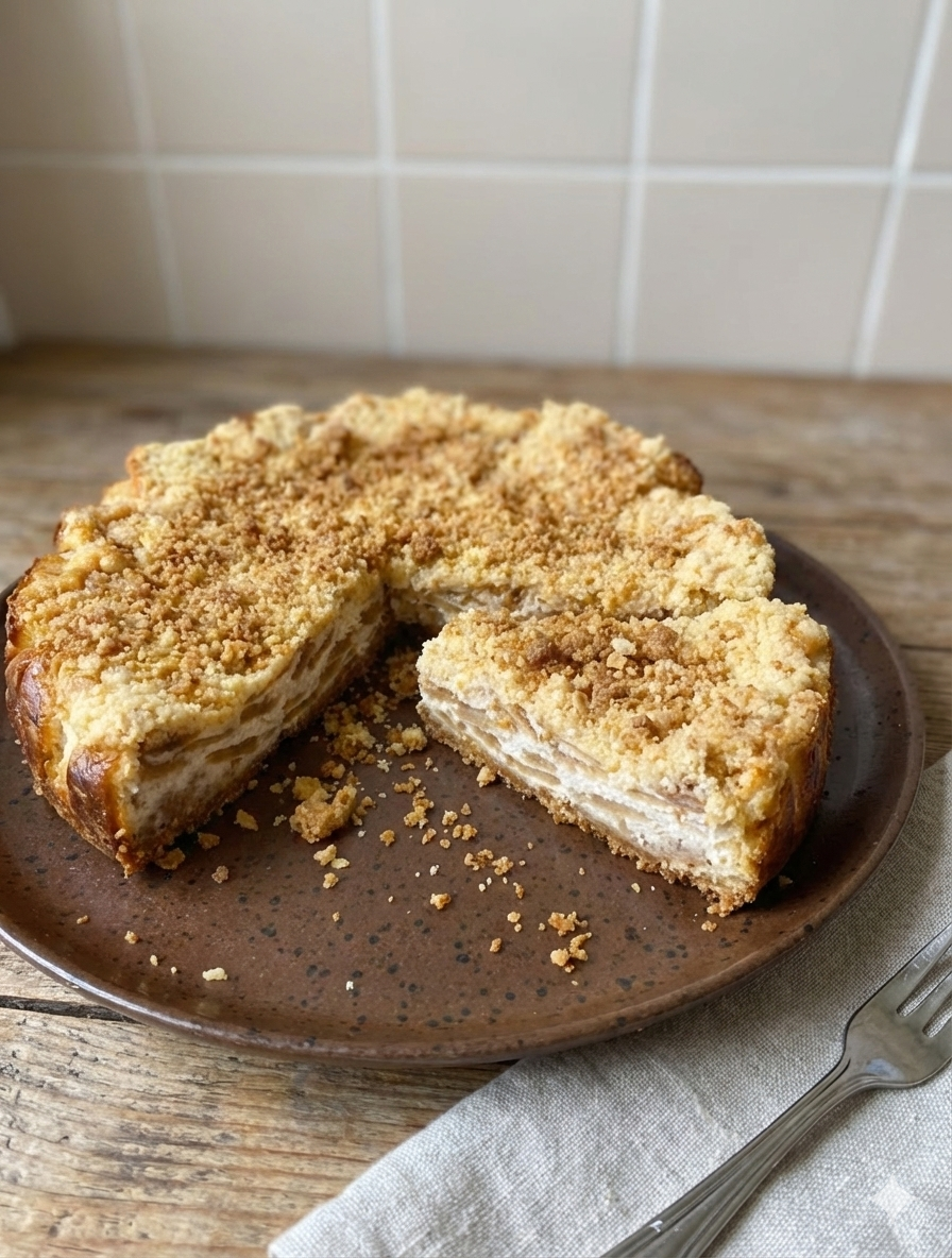 Cheese cake met crumble en Seizoensfruit