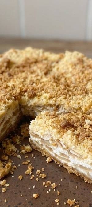 Cheesecake met crumble en appel en peer - 6-8 pers.