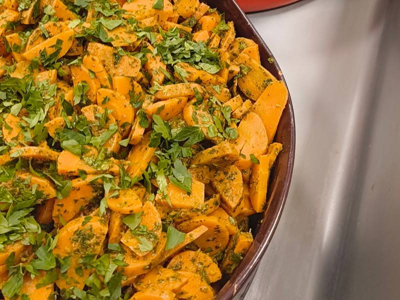 Marokkaanse wortelsalade met peterselie voor 2 personen