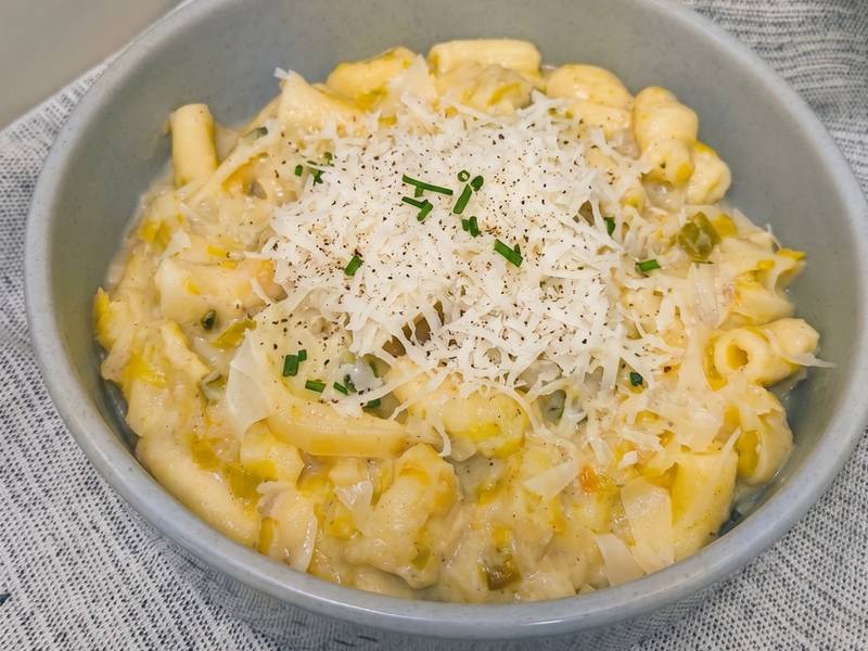 Mac and cheese prei bloemkool veggie voor 2 personen